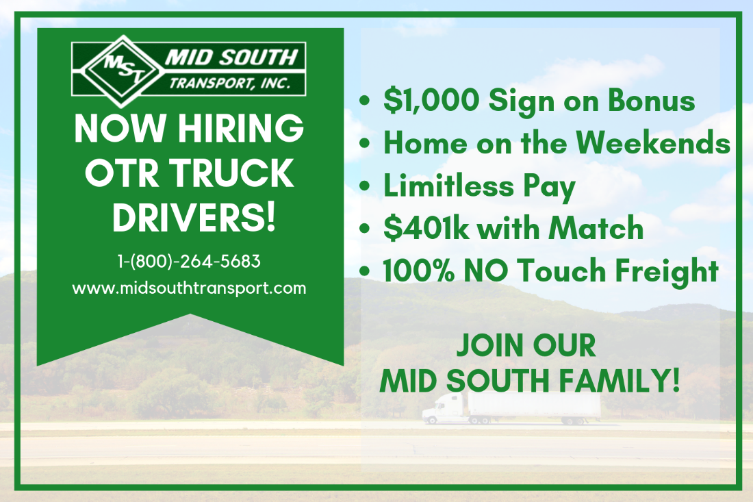 Now Hiring Over The Road Drivers